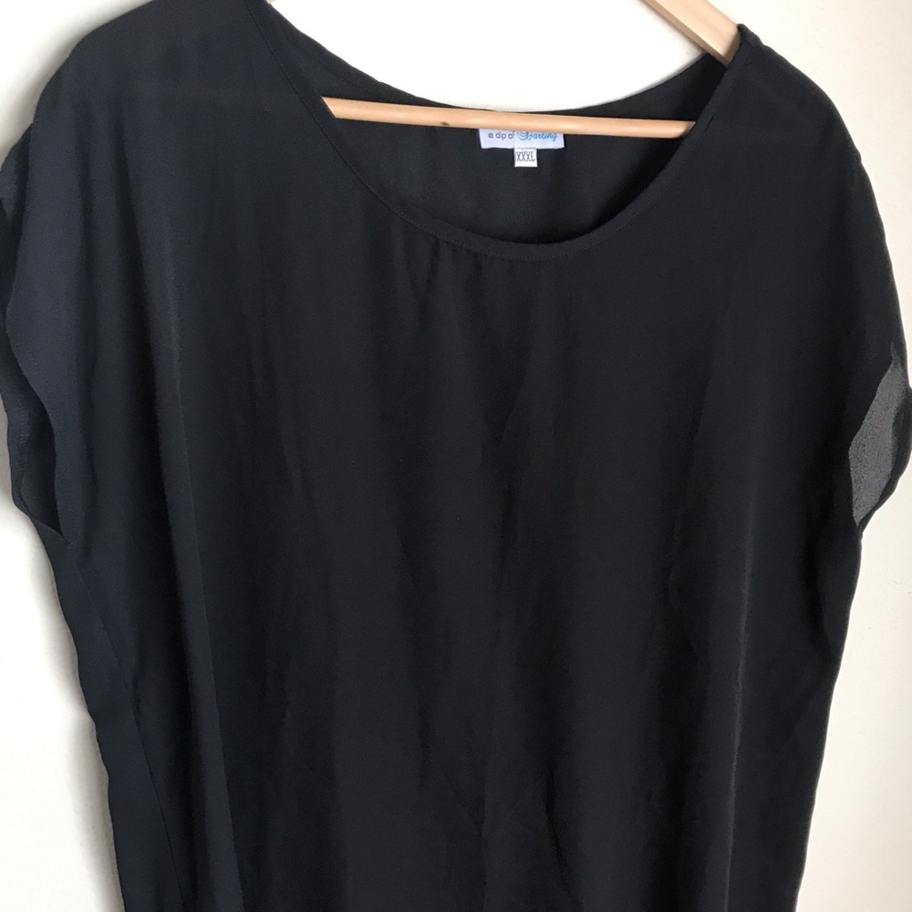A Dip of Darling Sheer Black Top